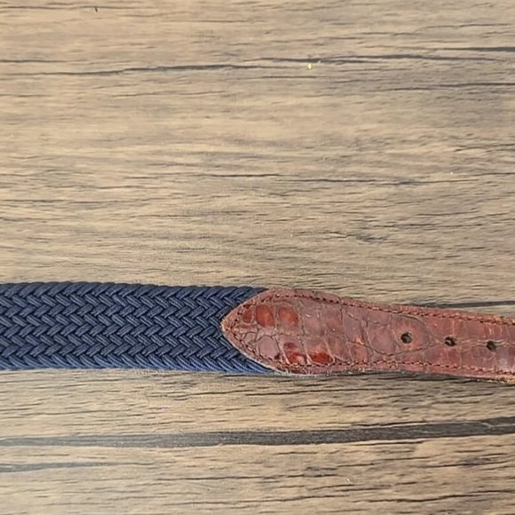 Brooks Brothers Stretch Braided Leather Belt Size 42 Hand Made in USA - Picture 3 of 9